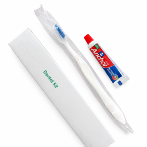 Dental Kit with white toothbrush and Anchor toothpaste